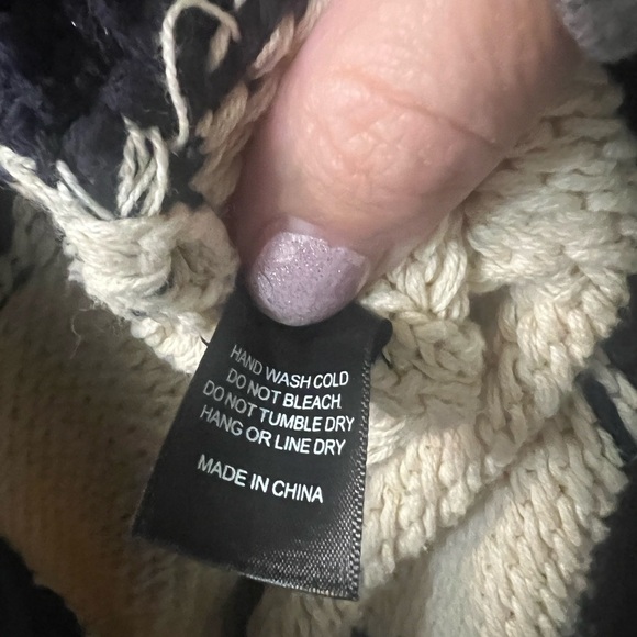 Ecru Lab Blue/White/Cream Women's Sweater - Picture 4 of 7